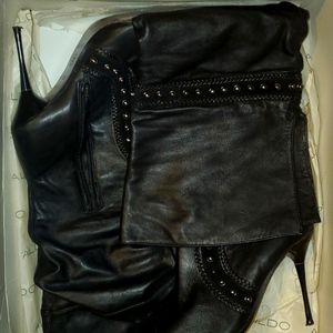 Aldo Chrystie over and under the knee Black Stilleto Boots